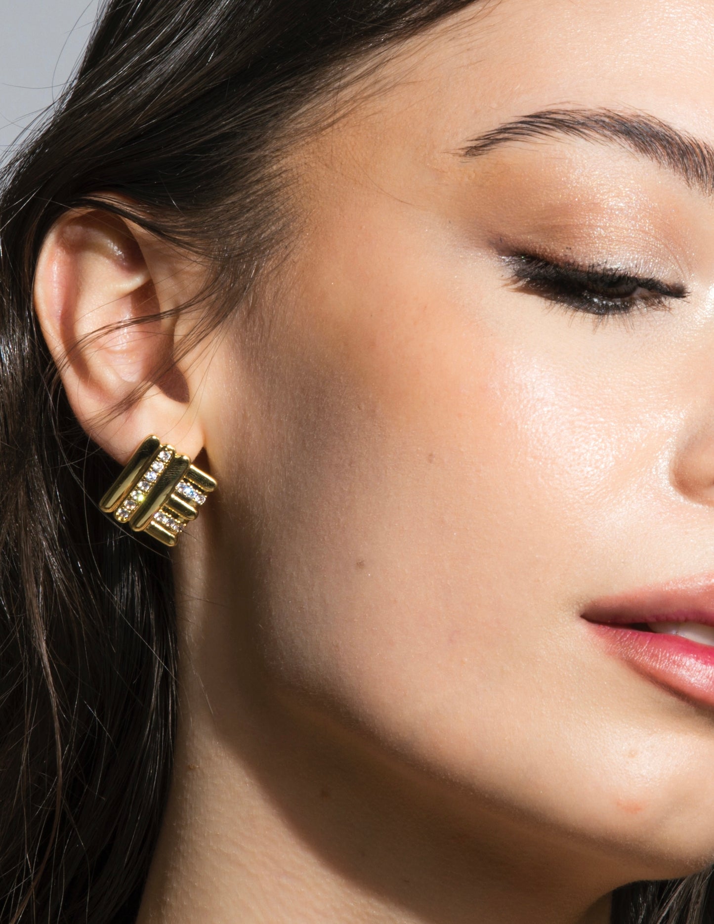 CUBIC button earrings