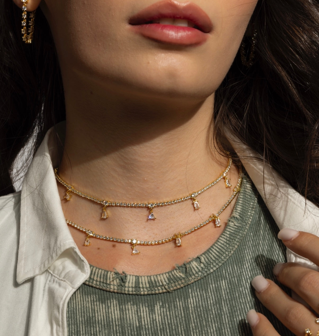 ARRAY tennis necklace